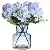 huaao 2 Mazzi Set di Fiori Artificiali Finta in Seta Bouquet da Sposa Rosa Ortensia Garofani Fiore Decorazione di Nozze per Vaso Casa Ufficio Composizioni Floreali Matrimonio Centrotavola, Azzurro