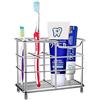 JIOUHM Portaspazzolino in Acciaio Inox, a Prova di ruggine, per dentifricio, rasoi, detergente facciale, Organizer da Bagno, Porta spazzolini elettrici