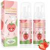 Mcukv Dentifricio Schiuma Bambini, Dentifricio in Schiuma Sbiancante a Basso Contenuto di Fluoro con Formula Naturale per Spazzolino a Forma di U dai 3 Anni in su, Riduce la Placca (Fragola)