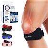 Dr. Arthritis Tutore Ginocchio Ideato da Medici Specialisti - Fascia Ginocchio Regolabile per Alleviare Dolori e Tendiniti - Supporto Sottorotuleo per Fastidi al Menisco (Taglia Unica, Confezione da 2, Blu)