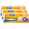 Swirl 3-pack sacchetti di immondizia con coulisse, 60 litro, 10 pezzi per rullo, bianco