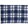 Giraffenland Cuscino con semi di grano 30 x 20 cm, flanella blu a quadri e blu scuro - Cuscino con semi riscaldabile al forno o microonde - 30x20cm, Grano (frumento)