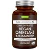 Igennus Healthcare Nutrition Omega 3 Vegan, Olio di Alghe & Astaxantina Antiossidante, 1344mg Omega 3, 60 Capsule, 400mg DHA & 200mg EPA,Ingredienti Puliti, Softgel Facili da Deglutire - Igennus