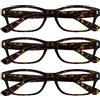 OPULIZE UV Reader Blu Tartaruga Occhiali Da Lettura Valore 3 Pacco Uomo Donna UVR3PK010BL Diottria +1,50