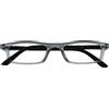 OPULIZE Occhiali Da Lettura Opaco Grigio Nero Leggero Lettori Stile Designer Uomo Donna Cerniere Molla R17-7 +2,50