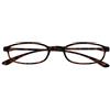 OPULIZE Fly Tascabile Super Luce Occhiali Da Lettura Marrone Opaco Uomo Donna Cerniere Molla R67-2 +1,50
