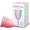 Rainbowcup Rainbow Cup, Coppetta Mestruale Made in Italy in Silicone Medicale Senza Lattice e Additivi, Comoda, Ecologica, Sicura, in più Varianti, Coppetta Mestruale Morbida, Colore Turchese, Taglia 1