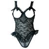 Shirley of Hollywood numero xx2497 dimensioni 5 x/6 x nero Cupless Stretch Lace Teddy