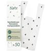 Naty Eco by Naty Sacchetti ecologici usa e getta - Sacchetti per pannolini per bambini, 100% compostabili e biodegradabili (confezione da 50 pezzi).