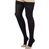 VenoKomp AN61602 AGH - Calze aperte con nodi, taglia M, colore: Nero