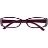 OPULIZE L'azienda Occhiali Da Lettura Stile Diamonte Nero E Viola Lettori Stile Designer Donna Signora UVR093P +1,50
