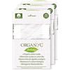 Organyc Bastoncini Cotton Fioc in Cotone Certificato 100% Biologico, Confezione Biodegradabile - 4 Pacchi da 200 Pezzi, Totale 800 Unità
