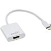InLine® convertitore USB Display, spina USB tipo C a presa HDMI (DP Alt Mode), 4K2K, argento, 0.2m