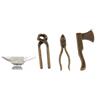 Bertoni S.r.l. Set 4 Attrezzi in Metallo per Presepe o Modellismo