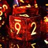 SIQUK 7 Pezzi Dadi Poliedrici Dadi da Gioco Polyhedral DND Dice Set D4 D6 D8 D10 D12 D20 D% per DND RPG MTG Dungeon and Dragons, Rosso Fiamma