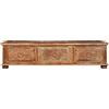 Biscottini Antica cassapanca Legno massello 190x46x47 cm | Baule Vintage con intarsi | Cassapanca Contenitore da Interno