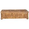 Biscottini Antica cassapanca Legno massello 185x55x53 cm | Baule Vintage con intarsi | Cassapanca Contenitore da Interno