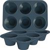 webake Stampo per muffin in silicone grande per muffin, 2 pirottini per cupcake, torte, budini, 27,8 x 19 x 5 cm
