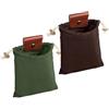 EEEKit Borsa per Foraggiamento, Set di 2 Custodia per Foraggiamento in Tela, Borsa Funghi con Coulisse e Fibbia per Escursioni Campeggio, Marrone e Verde