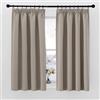 PONY DANCE Tende Corte per Finestre Oscurante con Fettuccia Tenda Termica Isolante Freddo per Cucina Curtains Cameretta Bambini 2 Pezzi 140x145 CM, Sabbia