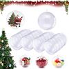 OUQIWEN 20 pcs Palline Di Natale Trasparenti,6cm Pallina di Natale Riempibili,Palline Decorative da Appenderle,Adatto a Natale DIY Fatto a Mano Riutilizzabile (6cm)