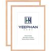 YEEPHAN Cornice portafoto 30 x 40 cm, realizzata in legno massello di rovere con display frontale in Perspex o foto da 30 x 40 cm, senza tappetino per montaggio a parete, set da 2