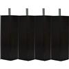 Margot - Douceur scandinavo Quadrato - Set di 4 Piedi di Rete Legno 6 x 6 x 20 cm, Legno, Nero, 6 x 6 x 20 cm