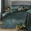 HOUSE LLEWELYN - BOWEN Laurence Llewelyn-Bowen Montrose - Set copripiumino in lussuoso velluto, per letto King Size, colore: verde bottiglia