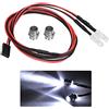 Drfeify RC Light, 2PCS 5mm Fari Accessori RC Luci LED compatibili con Veicoli da Drift Modello 1/10(9# Luce Bianca)