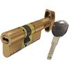 TESA TK1B3030L Cilindro europeo TK100, 30 x 30 mm, finitura ottone, camma lunga, per serrature a profilo europeo