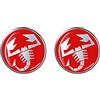 4R Quattroerre.it Abarth 21538 Stickers Adesivi 3D Scoprione, Diametro 12 mm