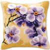 VERVACO Kit Cuscino Punto Croce Orchidea Set Ricamo Principianti Cuscini Gobelin Decorativi ca. 40 x 40 cm Accessori per Lavoretti Creativi DIY Casa Decor Hobby Adulti Cross Stitch