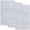 Möve Superwuschel, Set da 3 Asciugamani per Ospiti, 30 x 50 cm, 100% Cotone, Colore Argento