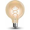 V-TAC GLOBO LED E27 4.8W FILAMENTO VINTAGE AMBRATA BIANCO CALDO CURVE VT-2085-LED217216