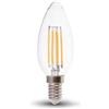 V-TAC LAMPADINA LED E14 6W FILAMENTO BIANCO CALDO A CANDELA VT-2127-LED217423