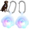 NOVKIN 2-Pack Dog Light with USB Rechargeable, Color Changing Dog Collar Light,IP67 Waterproof LED Dog Safety Lights for Night