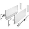 GTV- Sistema di Cassetti AXIS PRO, Set Guide Scorrevoli per Cassetti, Set di Cassetti, Portata fino a 40 kg, Cassetti Scorrevoli Con Chiusura ammortizzata - Larghezza 500mm, Altezza 200mm, Bianco