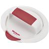 Westmark Pressa per hamburger con rialzino, Diametro interno 11,5 cm, Plastica, Bianco/Rosso, 62332260