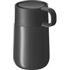 WMF Impulse Travel Mug, tazza termica in acciaio inox, 0,3 l, chiusura automatica, apertura a 360°, mantiene le bevande calde per 6 ore e fredde per 12 ore, grigio