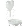 Vacchetti Giuseppe Vacchetti Portasapone Metallo Ceramica Cuore Bianco, Multicolor, Piccolo