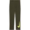 Nike Dry FLC Gfx 3 Pantaloni della Tuta Pantaloni della Tuta per Bambini, Unisex Bambini, Cargo Khaki/Volt, XS