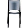 GRAND SOLEIL Grandsoleil upon b-side trasparenti sedia impilabile, in policarbonato, fumé grigio scuro, 50 x 48 x 81.5 cm