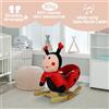 Infantastic® Animale a Dondolo per Bambini Legno Peluche con Suoni Cavalcabile