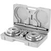 HMS Coppia manubrio cromato set con valigetta da 20 kg