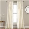 Lush Decor Bayview - Tende strutturate, semitrasparenti, per soggiorno, sala da pranzo, camera da letto, 137,2 x 213,4 cm, colore: Avorio