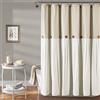 Lush Decor Linen Button Shower Curtain Tenda da Doccia con Bottoni in Lino, Misto Cotone, W 72 x L 72 (1 Panels)