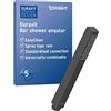 Duravit Universal Doccia a mano, Doccetta stick con getto Rain, Manopola doccia quadrata, Doccetta con ugelli in silicone facili da pulire, nero opaco