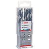 Bosch Accessories 2608577240 HSS PointTeQ (7,2 x 69 x 109 mm) - Set da 10 Pezzi di Punte Elicoidali per Trapano per Metallo, Acciaio, Fusione o Plastica, Grigio (Argento), Ø 7.2 mm