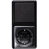 Kopp 108805000 - Interruttore verticale combinato standard, 16 A, 250 V, colore: Nero