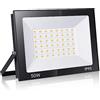 Probapro 50W Faretto LED da Esterno - Proiettore 5000LM IP65 Impermeabile, 3000K Bianco Caldo per Giardino, Cortile, Garage | Faro LED Esterno con Alta Luminosità e Durata